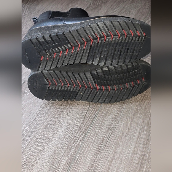 Cole Haan Black Zerogrand Chelsea Boot Tan Trim Platform Boots Booties Size 7 - Picture 6 of 8